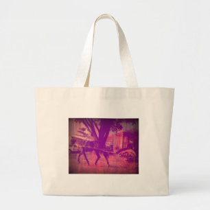 Grand Tote Bag cheval amish et buggy rose grunlook