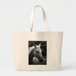 Grand Tote Bag Cheval blanc noir