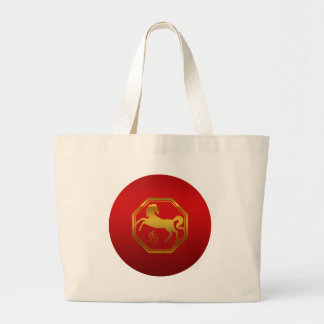 Grand Tote Bag Cheval chinois de zodiaque
