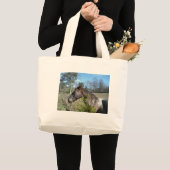 Grand Tote Bag Cheval de couleur Coco et Crème (Devant (produit))