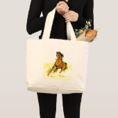 Grand Tote Bag Cheval de course (Devant (produit))