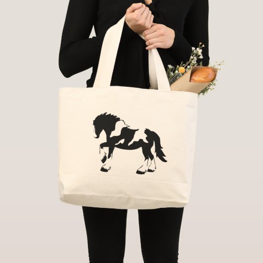 Grand Tote Bag Cheval de trait repéré (Devant (produit))