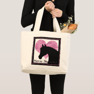Grand Tote Bag Cheval du Coeur (camo rose)