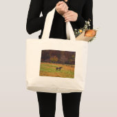 Grand Tote Bag Cheval peint à distance (Devant (produit))