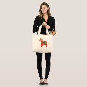 Grand Tote Bag Cheval rouge de Dala (Devant (modèle))