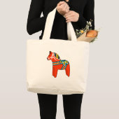 Grand Tote Bag Cheval rouge de Dala (Devant (produit))