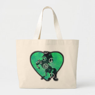 Grand Tote Bag Cheval sauvage paisible !