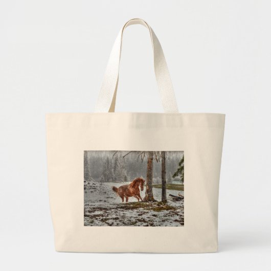 Grand Tote Bag Chevaux - American Western Theme (Devant)