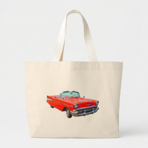Grand Tote Bag Chevrolet Bel Air Convertible Antique Car 1957