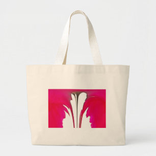 Grand Tote Bag Chic rouge extraordinaire rose sous le ciel blanc 