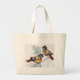 Grand Tote Bag chickadees 1