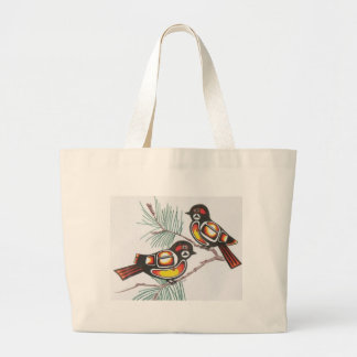 Grand Tote Bag chickadees 1