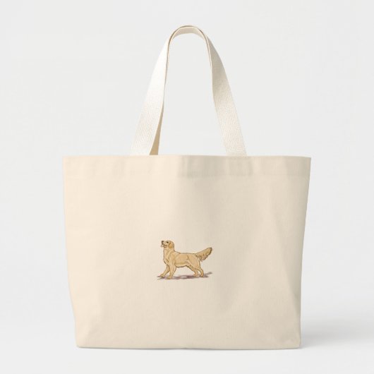 Grand Tote Bag Chien de golden retriever (Devant)
