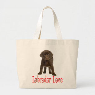 Grand Tote Bag Chien de race Labrador Retriever, chiot marron au