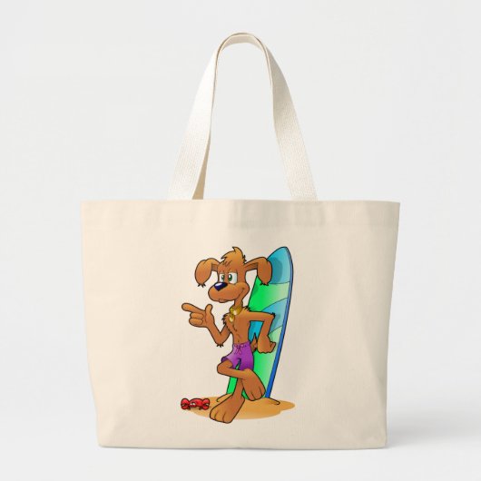 GRAND TOTE BAG CHIEN DE SURFER (Devant)