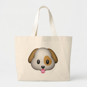 Grand Tote Bag Chien - Emoji