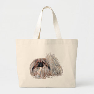 Grand Tote Bag Chien Pékinois Debout