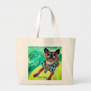 Grand Tote Bag Chien surf