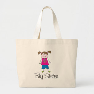 Grand Tote Bag chiffre de bâton de grande soeur