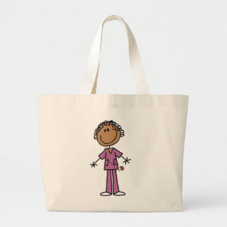Grand Tote Bag Chiffre femelle infirmière de bâton