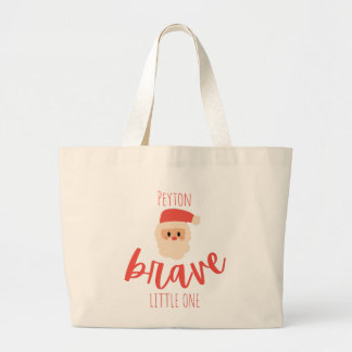 Grand Tote Bag childhood cancer brave Custom Christmas Santa 