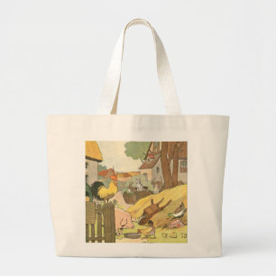 Grand Tote Bag Children's Story Book Farm Animals