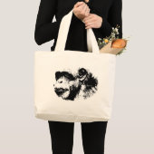 Grand Tote Bag Chimpanzé noir et blanc (Devant (produit))