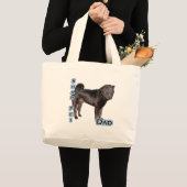 Grand Tote Bag Chinois Shar Pei Papa 4 (Devant (produit))
