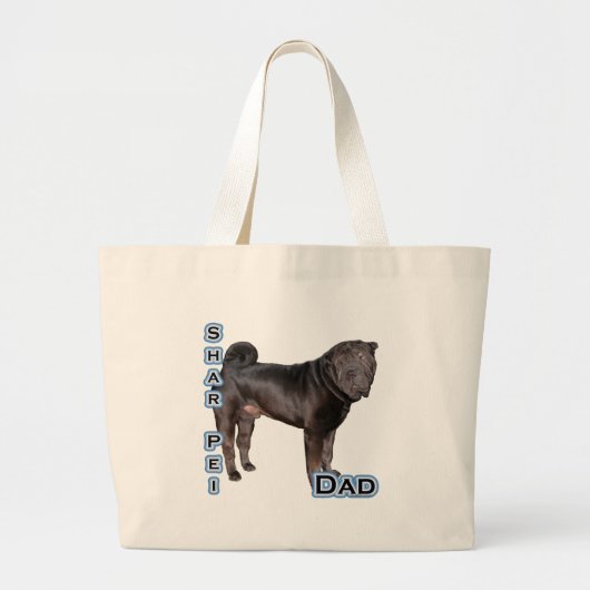 Grand Tote Bag Chinois Shar Pei Papa 4 (Devant)