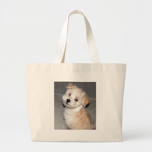 Grand Tote Bag Chiot de Havanese (Devant)