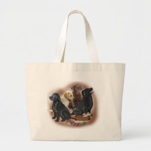 Grand Tote Bag Chiots de laboratoire avec jouets