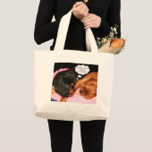 Grand Tote Bag Chiots du roi Charles Cavalier (Devant (produit))