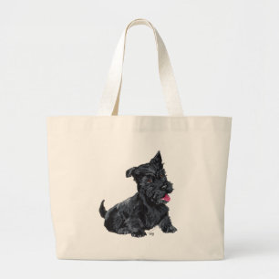 Grand Tote Bag Chiots Terrier Ecossais