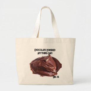 Grand Tote Bag Chocolat couvert tous les jours