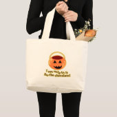Grand Tote Bag Chocolat Halloween Trick ou Traitements Conception (Devant (produit))