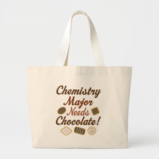 Grand Tote Bag Chocolat principal de chimie (Devant)