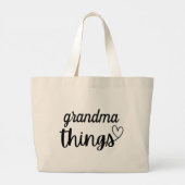 Grand Tote Bag choses de grand-mère (Dos)