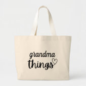 Grand Tote Bag choses de grand-mère (Devant)