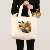 Grand Tote Bag Chouette Be Bach Drôle Owl Cartoon (Devant (produit))
