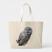 Grand Tote Bag Chouette grise (Dos)