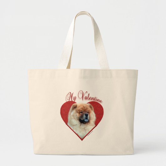 Grand Tote Bag Chow Chow Valentine (Devant)