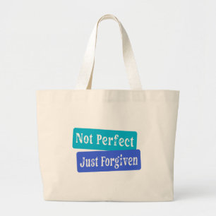 Grand Tote Bag Chrétien Pas Parfait Juste Pardonné