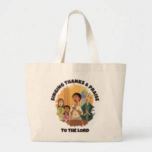 Grand Tote Bag Christian CHANTER MERCI ET LOUER Church Choir
