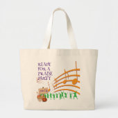 Grand Tote Bag Christian Halloween PRAISE PARTI Monogramme (Devant)