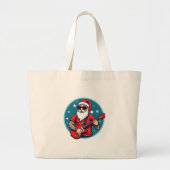 Grand Tote Bag Christmas guitarist Rockmusic Christmas (1) (Devant)