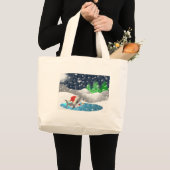 Grand Tote Bag Christmas Shark (Devant (produit))