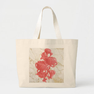 Grand Tote Bag Chrysanthème rose