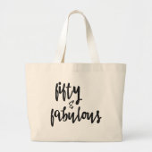 Grand Tote Bag Cinquante et fabuleux - 50e anniversaire Jumbo Fou (Devant)