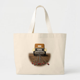 Grand Tote Bag cinquantième Cadeaux d'anniversaire de mariage