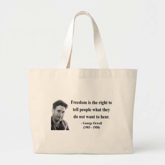 Grand Tote Bag Citation 4b de George Orwell (Devant)